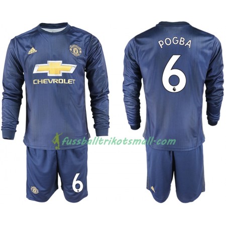 Fußballtrikots Manchester United POGBA 6 Kinder 2018-2019 Langarm Ausweichtrikot kaufen